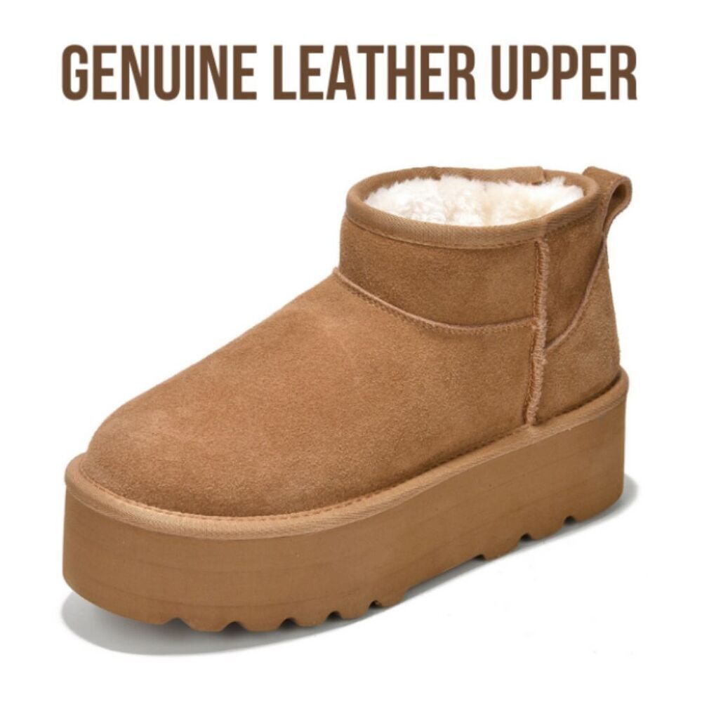 Project Cloud 100% Genuine Suede Leather platform Ankle Boots, Sz 7.5 $75